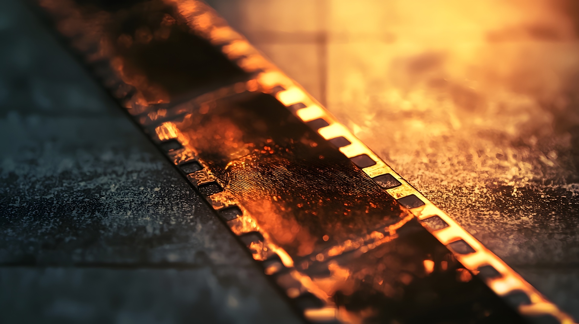 Filmstreifen in warmem Licht | VHS digitalisieren